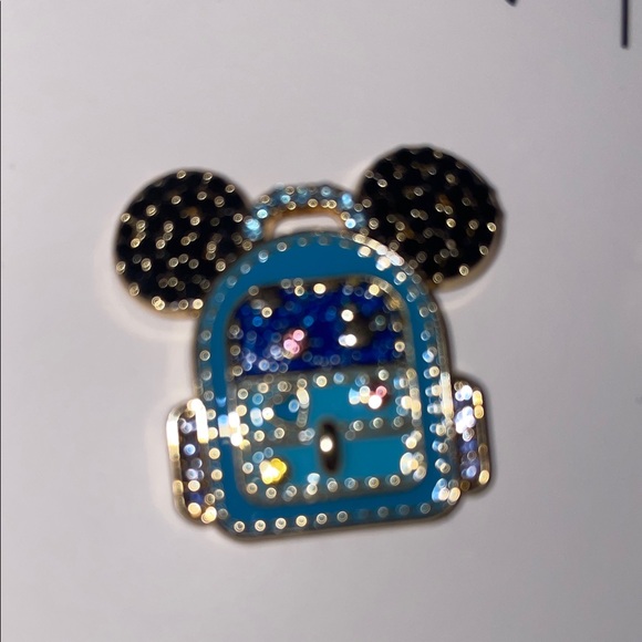 BaubleBar Disney Blue Backpack with Black Mickey Ears Earrings - Picture 5 of 6